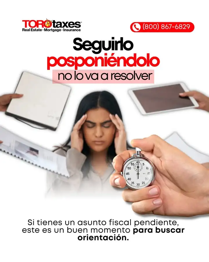🚨 No esperes a que se complique.¿Tienes un asunto fiscal pendiente? Buscar orientación a tiempo puede ayudarte a entende...